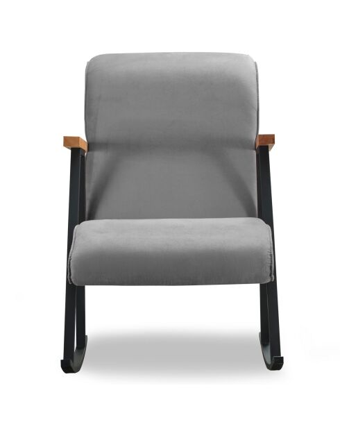 Chaise à bascule Yoka grise - 55x65x44 cm