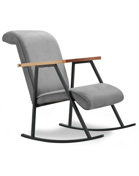 Chaise à bascule Yoka grise - 55x65x44 cm