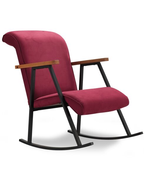 Chaise à bascule Yoka rouge - 55x65x44 cm