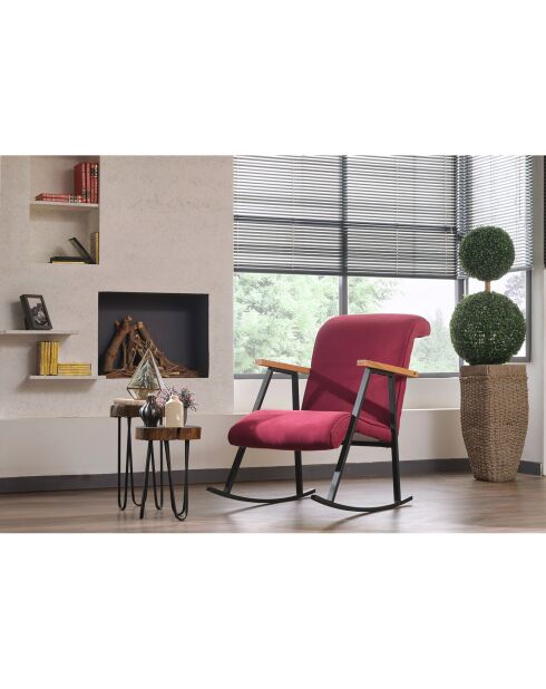 Chaise à bascule Yoka rouge - 55x65x44 cm