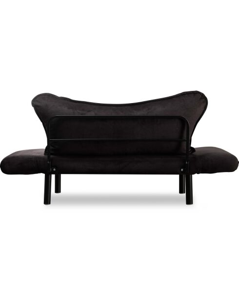 Canapé 2 places convertible Chatto noir - 140x70x65 cm