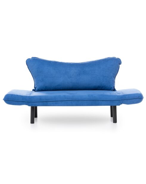 Canapé 2 places convertible Chatto bleu - 140x70x65 cm