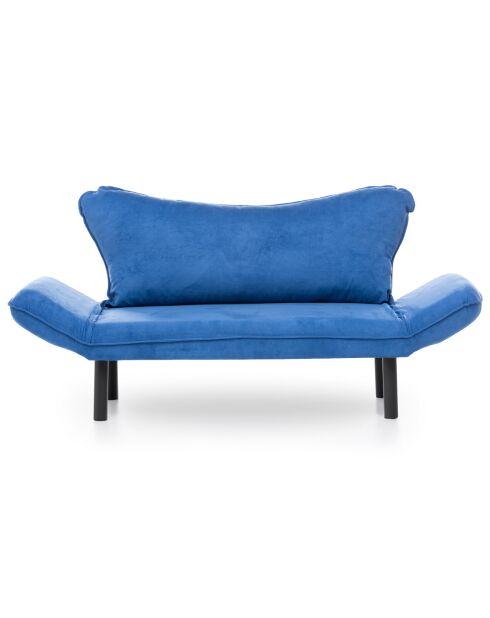 Canapé 2 places convertible Chatto bleu - 140x70x65 cm