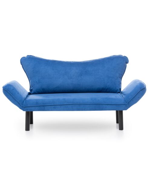 Canapé 2 places convertible Chatto bleu - 140x70x65 cm