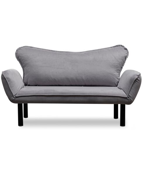 Canapé 2 places convertible Chatto gris - 140x70x65 cm