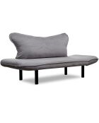 Canapé 2 places convertible Chatto gris - 140x70x65 cm