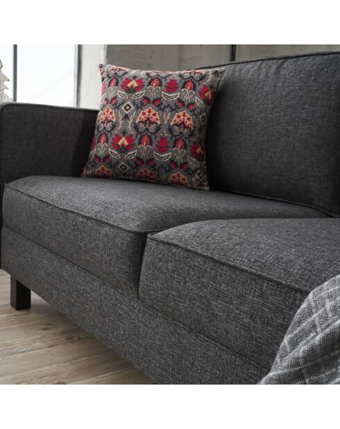 Canapé 2 places Kale anthracite - 180x91x83 cm