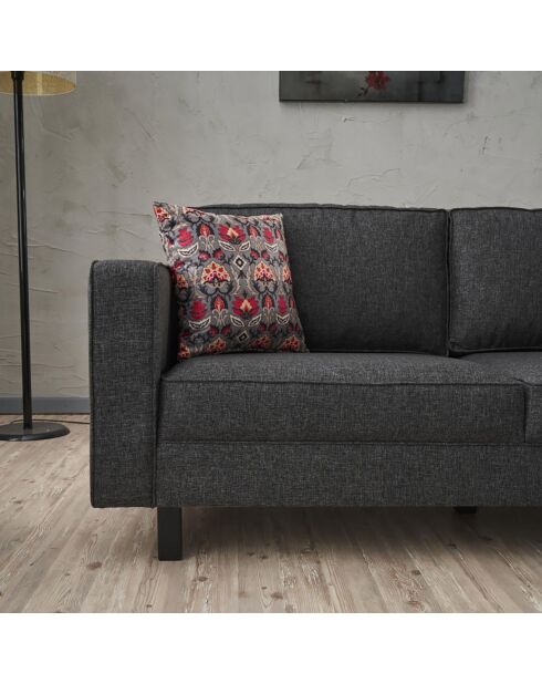Canapé 2 places Kale anthracite - 180x91x83 cm