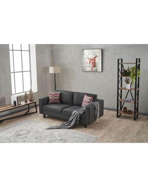 Canapé 2 places Kale anthracite - 180x91x83 cm