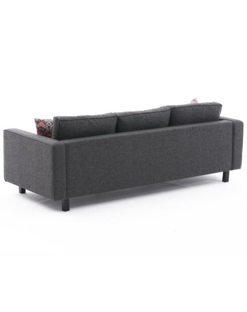 Canapé 3 places Kale anthracite - 222x91x83 cm