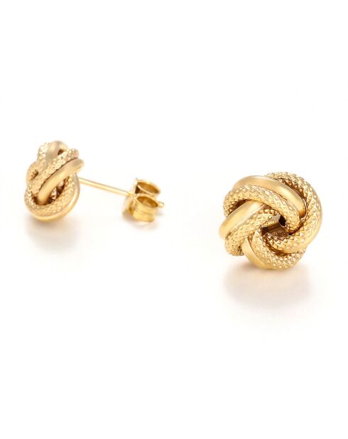 Boucles d'oreilles Noeud or jaune