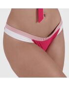 Bas de Maillot Aurélie en matière recyclée fuchsia/rose/blanc