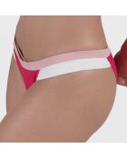 Bas de Maillot Aurélie en matière recyclée fuchsia/rose/blanc
