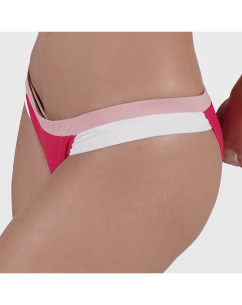 Bas de Maillot Aurélie en matière recyclée fuchsia/rose/blanc