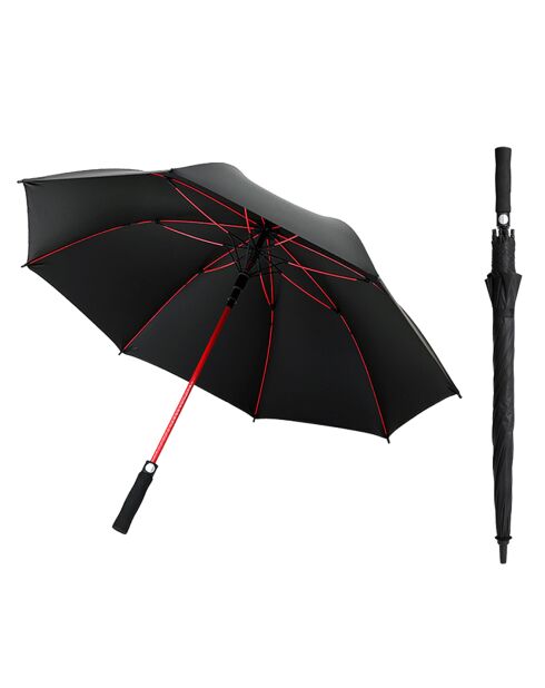 Golfschirm - automatische Öffnung - schwarz/rot