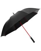 Parapluie de golf - Ouverture automatique - noir/rouge