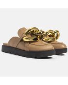 Go Crazy beige leren muiltjes
