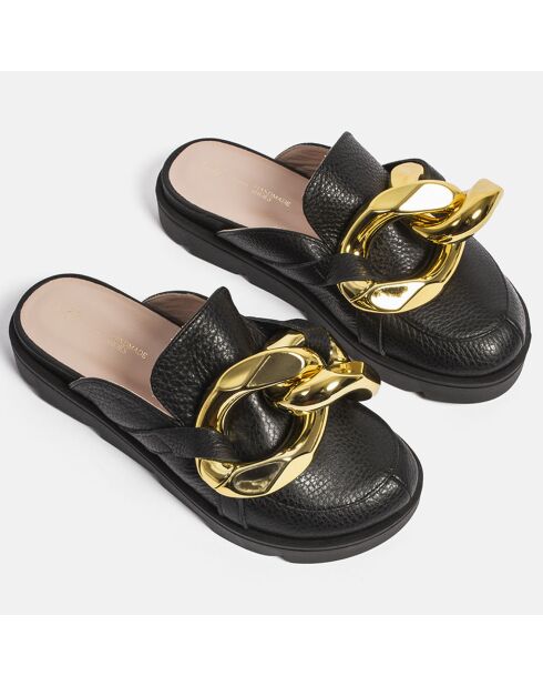 Mules Go Crazy in pelle nera