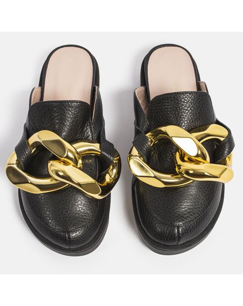Mules Go Crazy in pelle nera