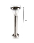 Lampe solaire double position haute luminosite 13 LED argentée - 14x19.5 cm