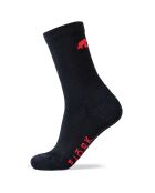 3 pares de calcetines de corte clásico negro/rojo