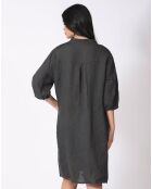 Robe 100% Lin Camélia gris anthracite