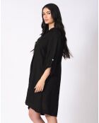 Robe 100% Lin Sauge noire