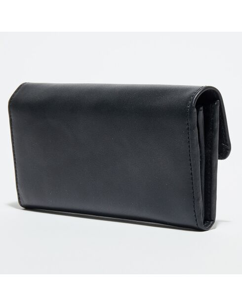 Portefeuille en Cuir Lou noir - 19x9x2 cm