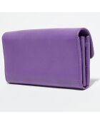 Portefeuille en Cuir Lou lavender - 19x9x2 cm