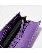 Portefeuille en Cuir Lou lavender - 19x9x2 cm