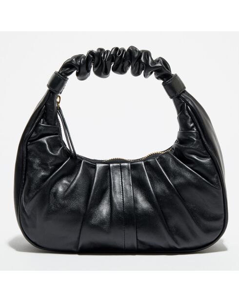 Petit  Sac épaule  en Cuir S62 noir - 24.5x6x13 cm