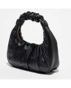 Petit  Sac épaule  en Cuir S62 noir - 24.5x6x13 cm