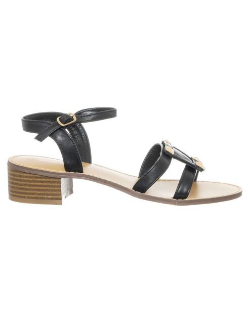 Sandales en Cuir Végétal Valerie noires