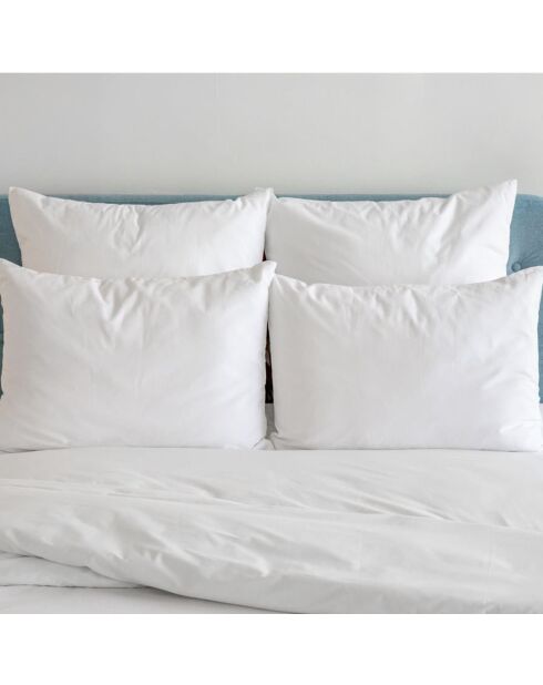 2 Oreillers moelleux anti-acariens & anti-bacteriens blancs - 45x70 cm