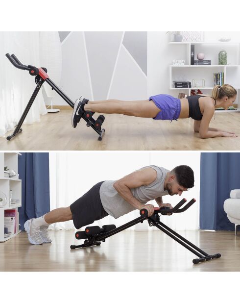 Machine pour abdominaux pliante Plawer noire
