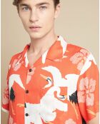 Chemise Faraway imprimée orange