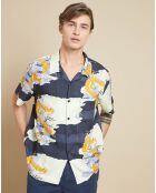 Chemise Faraway imprimée écru/marine