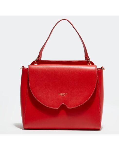 Sac à main en Cuir Elise rot - 34x31x14 cm