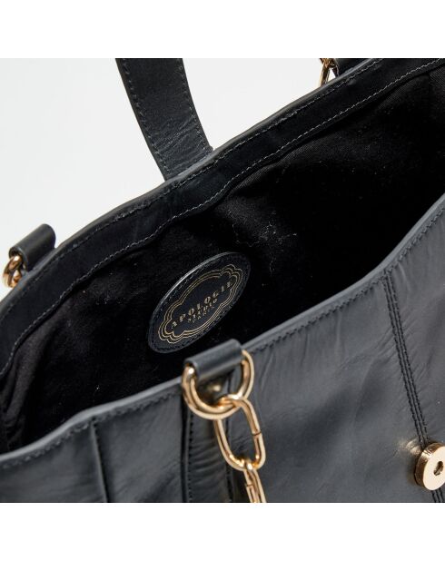 Camille Schultertasche aus schwarzem Leder - 34x35x16 cm