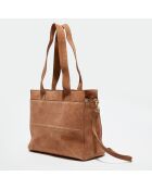 Sac porté épaule en Velours de Cuir Maelys muscat - 16x24x8 cm