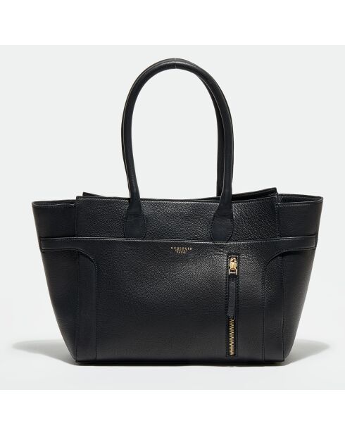 Sac cabas en Cuir Linda noir - 24.5x31x11 cm