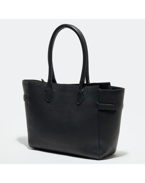 Sac cabas en Cuir Linda noir - 24.5x31x11 cm