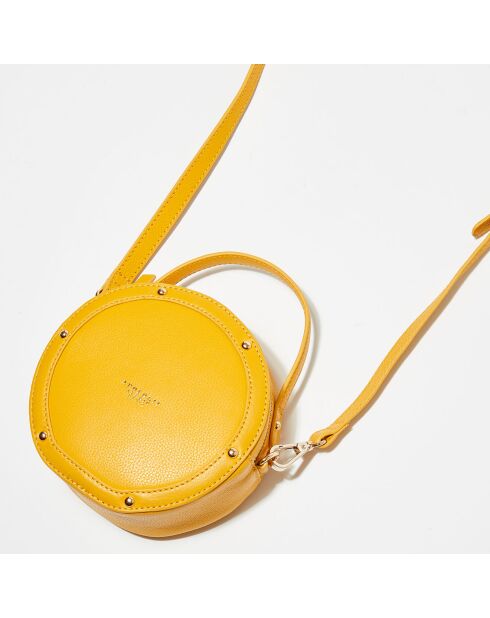 Mini  Sac bandoulière en Cuir Justine yellow - 15x15x7 cm