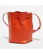 Petit Sac bourse en  Cuir Maeva naranja - 21x14x14 cm