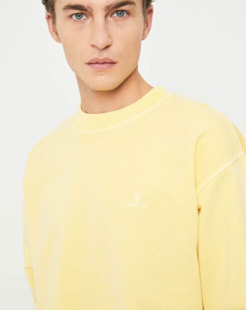 Sweat délavé jaune