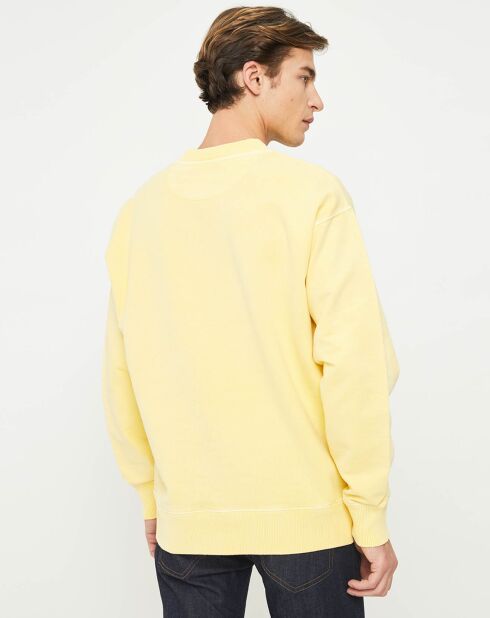 Sweat délavé jaune