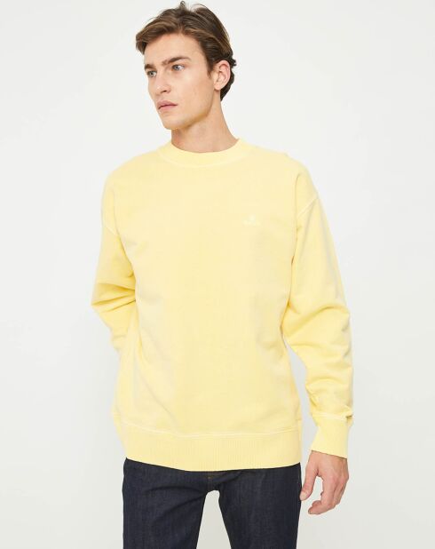 Sweat délavé jaune