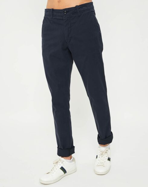 Pantalon chino ajusté Rustique bleu marine