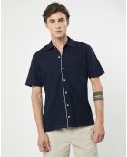 Chemise texturée Slim Fit rib gorg bleu marine