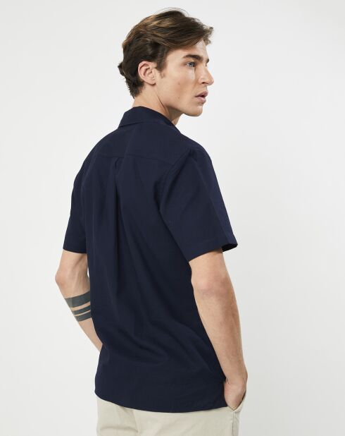 Chemise texturée Slim Fit rib gorg bleu marine